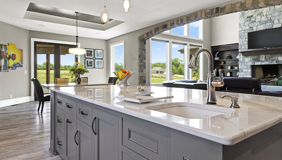 View of a beautiful kitchen